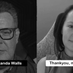 black and white image of amanda walls