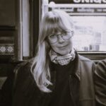 black and white photo of kat thomas